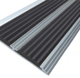 Накладка комбинированная AL92-P(CH)-SK черная для маркировки плоскостей ступени на самоклеящейся основе 92x4.5 мм