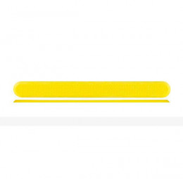 Полоса тактильная без штифта, рифление - насечки, 290x30x5, H5 мм, ПВХ, желтый (направление движения, зона получения услуг)