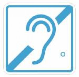 Пиктограмма тактильная G-3 Доступность для инвалидов по слуху на основе ПВХ 3мм 200x200мм